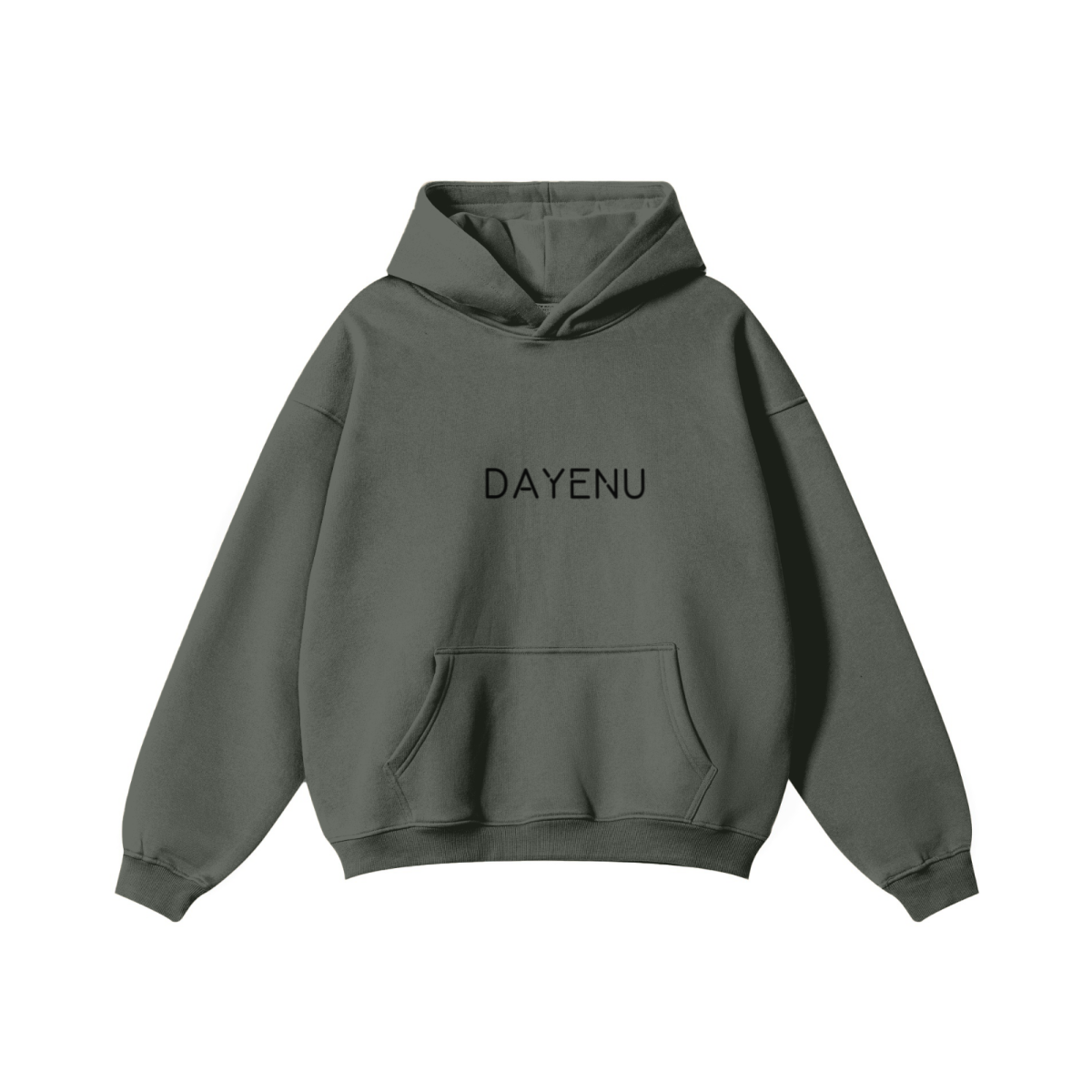 345GSM Women's Heavyweight Solid-Color Hoodie Gray